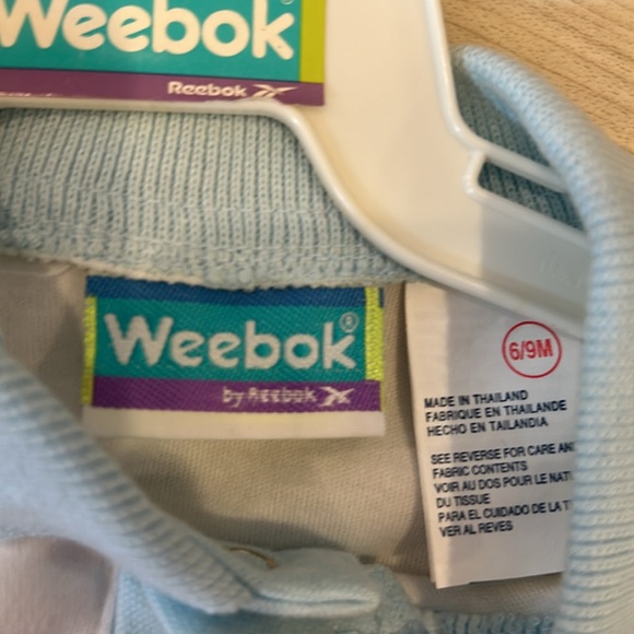 NWT 1997 Vintage Weebok Basics by Reebok Infant Onesie Cotton 6-9 months NWT - Picture 7 of 13